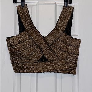 Black/Gold crop top